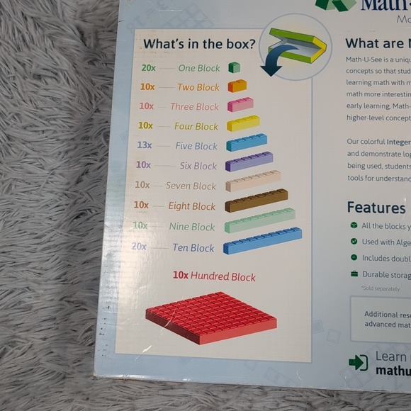 Math U See Manipulatives Integer Block Kit Homeschool Math Classroom Learning - Picture 5 of 8